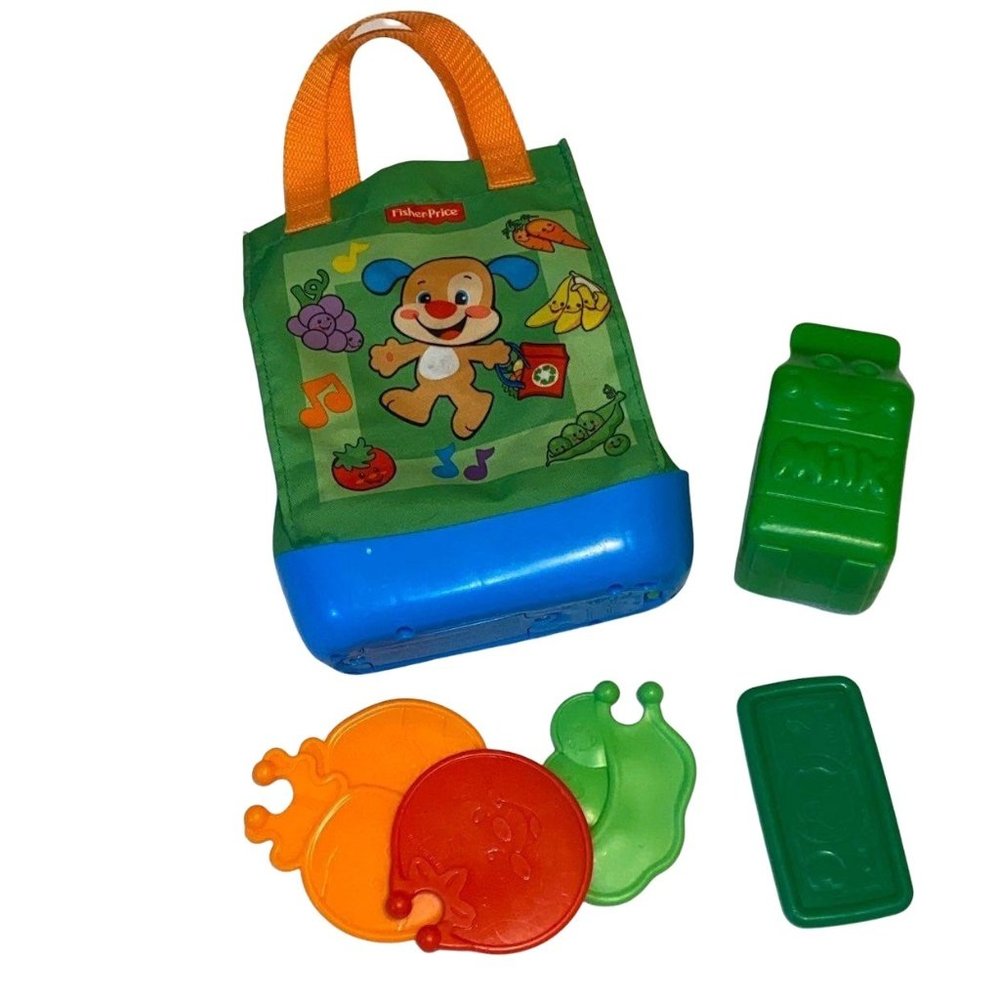 Fisher Price Laugh & Learn Talking Set Shopping Bag w/ Accessories